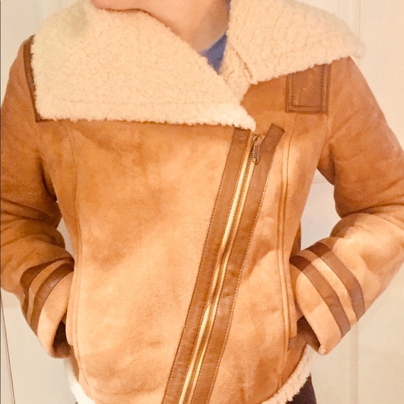 Old Navy Jackets & Blazers - Old Navy Suede & Shearling Aviator Jacket